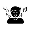 Song game black glyph icon