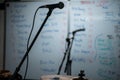 Song list for a band with two shure sm58 microphones Royalty Free Stock Photo