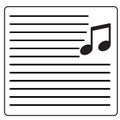 Song lyrics on white background. flat style. music sheet line symbol. note sign