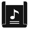 Song playlist icon simple vector. Music list