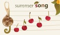 Song of summer - musical fruity background