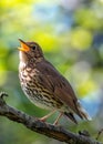 Song Thrush (Turdus philomelos) - Found across Europe & parts of Asia Royalty Free Stock Photo