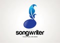 Song Writer Logo Template Design Vector Royalty Free Stock Photo