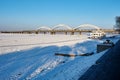 The Songhua river and railway great bridge Royalty Free Stock Photo