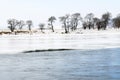 Songhua River in snow Royalty Free Stock Photo