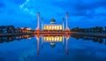 Songkhla Central Mosque at night, Hatyai, Songkhla, Thailand Royalty Free Stock Photo