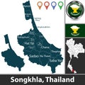 Map of Songkhla, Thailand