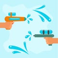 Songkran battle background, flat style