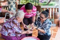 Songkran Festival bathe with respect to parents Royalty Free Stock Photo