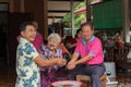 Songkran Festival bathe with respect to parents Royalty Free Stock Photo