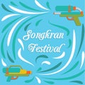 songkran festival card. Vector illustration decorative design