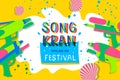 Songkran Festival 2019. Thai Water Festival Elements, vector illustration.