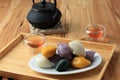 Songpyeon Korean Half Moon Stuffed Sweet Rice Cake Royalty Free Stock Photo