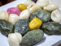 Songpyeon; traditional Korean Half-moon Shaped Rice Cakes