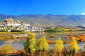 Songzanlin Temple also known as the Ganden Sumtseling Monastery, is a Tibetan Buddhist monastery in Zhongdian city( Shangri-La), Y Royalty Free Stock Photo