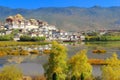 Songzanlin Temple also known as the Ganden Sumtseling Monastery, is a Tibetan Buddhist monastery in Zhongdian city( Shangri-La), Y Royalty Free Stock Photo