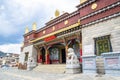 Songzanlin Temple is the largest Tibetan Buddhism monastery in Yunnan Province.It is called the Little Potala Palace or Ganden Sum Royalty Free Stock Photo