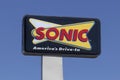 Sonic Drive-In Fast Food Location. Sonic is a Drive-In Restaurant Chain Royalty Free Stock Photo