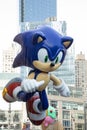 Sonic the Hedgehog  balloon in the Macy`s Parade 2021 Royalty Free Stock Photo