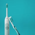 Sonic toothbrush and classic toothbrush Royalty Free Stock Photo