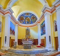 The altar of Santa Maria Lauretana Church, on March 27 in Sonogno, Valle Verzasca, Switzerland Royalty Free Stock Photo