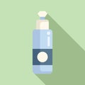 Sonograph cream bottle icon flat vector. Ultra sound