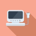 Sonograph icon flat vector. Clinic device Royalty Free Stock Photo