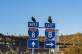 SONORA, ARIZONA: The traffic signs in Arizona-Sonora Desert Royalty Free Stock Photo