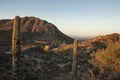 Sonoran desert, mountains, and road Royalty Free Stock Photo