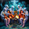The Sonorous Surgeons: Musical Medley of Surgical Instruments Royalty Free Stock Photo