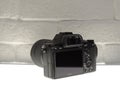 Sony Alpha 7 mark 3 with 28-70mm lens black. Royalty Free Stock Photo