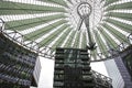 The Sony Center is a publicarea located near the Berlin Potsdamer Platz railway station. Royalty Free Stock Photo