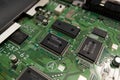 Sony chips on a PlayStation Game Console motherboard.