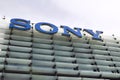 Sony company logo on headquarters building