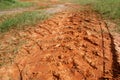 Tractor Tire Tracks In Mud Royalty Free Stock Photo