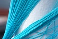 blue curtain of ropes Woven blue bright curtain of ropes hanging down