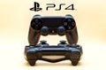 Sony dual shock controller for PS4 with logo. Wireless controller.