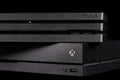 Sony`s Playstation 4 Pro and Microsoft`s XBOX One X Royalty Free Stock Photo