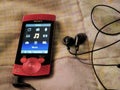 Sony walkman mp3 player red Royalty Free Stock Photo