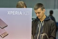Sony Xperia XZ1 booth during CEE 2017 in Kiev, Ukraine.