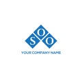 SOO letter logo design on WHITE background. SOO creative initials letter logo concept Royalty Free Stock Photo