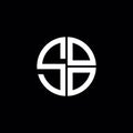 SOO logo SOO icon SOO monogram SOO letter minimalist Circle flat Unique modern abstract logo design Royalty Free Stock Photo
