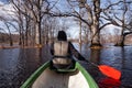 Soomaa National Park. Fifth season spring flood on TÃÂµramaa wooded meadow Royalty Free Stock Photo