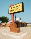 Sooner Motel vintage sign, on Route 66 in Stroud, Oklahoma