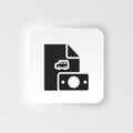 Soot, car, insurance, policy icon - Vector. Insurance neumorphic style vector icon.