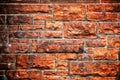 Soot stained red brick wall Royalty Free Stock Photo