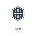 Soot vector icon on white background. Flat vector soot icon symbol sign from modern zodiac collection for mobile concept and web