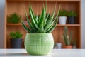 Soothing aloe vera pot. Generate Ai