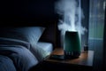 Soothing Bedroom humidifier night. Generate Ai