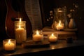 soothing candlelit ambiance with calming music for peaceful night of rest